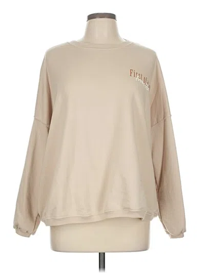 Pre-owned Assorted Brands Sweatshirt In Tan