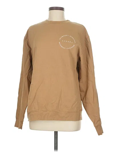 Pre-owned Assorted Brands Sweatshirt In Tan