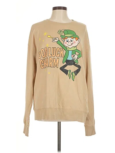 Pre-owned Assorted Brands Sweatshirt In Tan