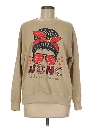 Pre-owned Assorted Brands Sweatshirt In Tan