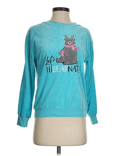 Pre-owned Assorted Brands Sweatshirt In Teal