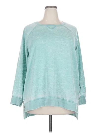 Pre-owned Assorted Brands Sweatshirt In Teal