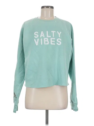 Pre-owned Assorted Brands Sweatshirt In Teal