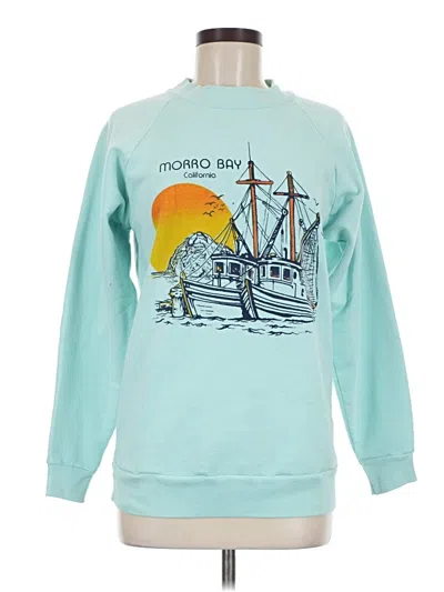 Pre-owned Assorted Brands Sweatshirt In Teal
