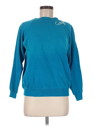 Pre-owned Assorted Brands Sweatshirt In Teal