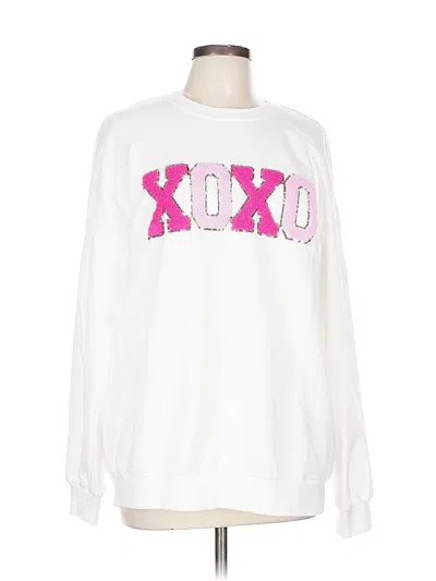 Pre-owned Assorted Brands Sweatshirt In White