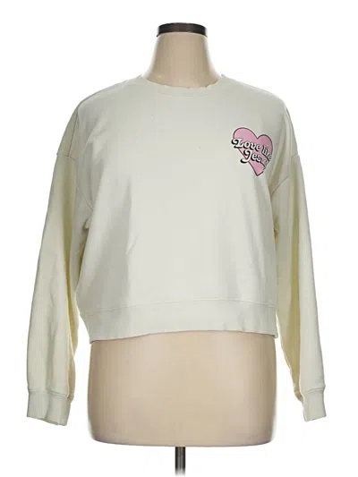 Pre-owned Assorted Brands Sweatshirt In White