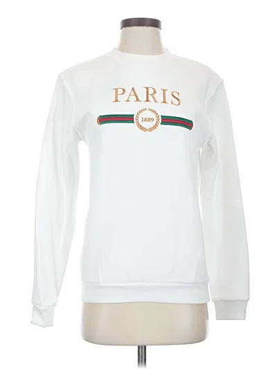 Pre-owned Assorted Brands Sweatshirt In White