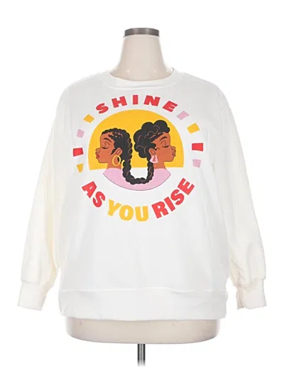 Pre-owned Assorted Brands Sweatshirt In White