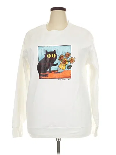 Pre-owned Assorted Brands Sweatshirt In White