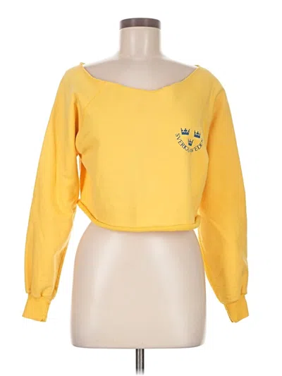 Pre-owned Assorted Brands Sweatshirt In Yellow