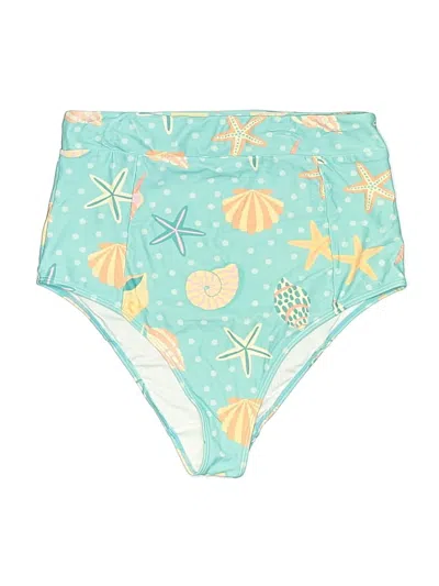 Pre-owned Assorted Brands Swimsuit Bottoms In Teal