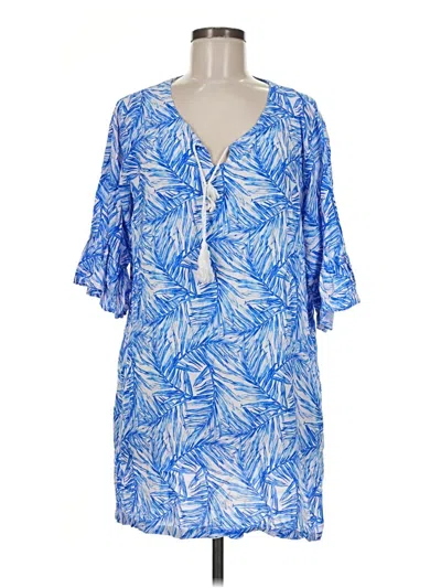 Pre-owned Assorted Brands Swimsuit Cover Up In Blue