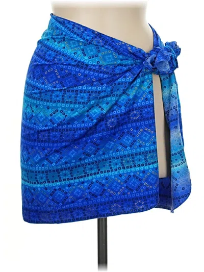 Pre-owned Assorted Brands Swimsuit Cover Up In Blue