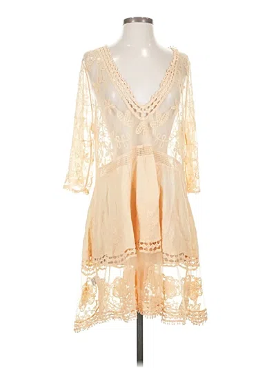 Pre-owned Assorted Brands Swimsuit Cover Up In Brown