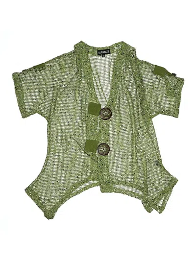 Pre-owned Assorted Brands Swimsuit Cover Up In Green