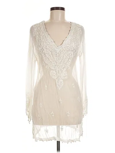 Pre-owned Assorted Brands Swimsuit Cover Up In Ivory