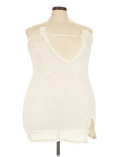 Pre-owned Assorted Brands Swimsuit Cover Up In Ivory