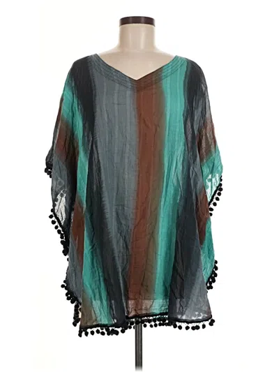 Pre-owned Assorted Brands Swimsuit Cover Up In Teal