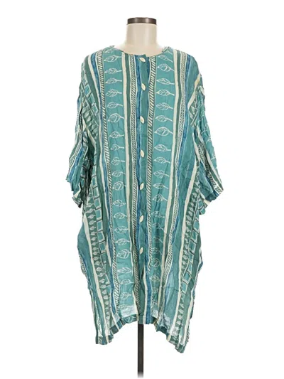 Pre-owned Assorted Brands Swimsuit Cover Up In Teal