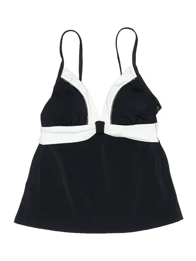 Pre-owned Assorted Brands Swimsuit Top Black Color Block Pattern Swimwear