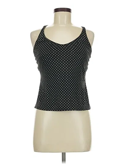 Pre-owned Assorted Brands Swimsuit Top Black Polka Dots Pattern Swimwear