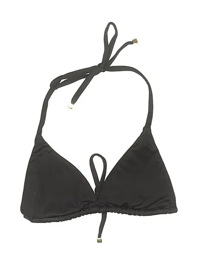 Pre-owned Assorted Brands Swimsuit Top Black Solid Pattern Swimwear