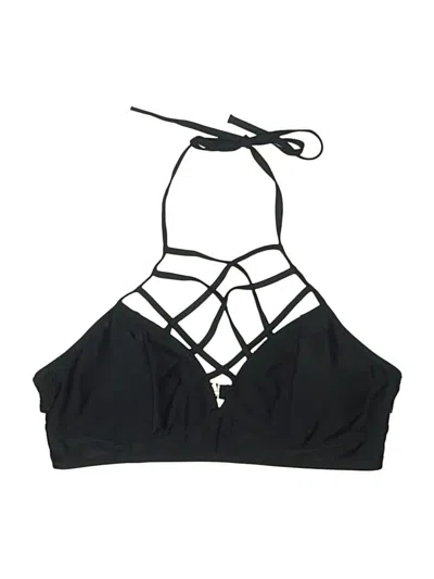 Assorted Brands Swimsuit Top Black Solid Pattern Swimwear