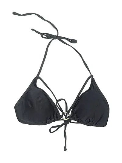 Pre-owned Assorted Brands Swimsuit Top Black Solid Pattern Swimwear