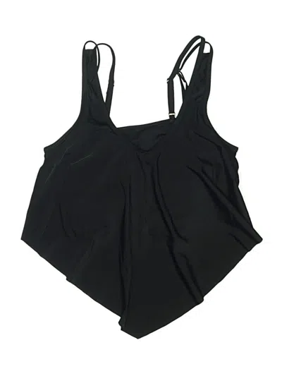 Pre-owned Assorted Brands Swimsuit Top Black Solid Pattern Swimwear