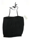 Assorted Brands Swimsuit Top Black Solid Pattern Swimwear In Black