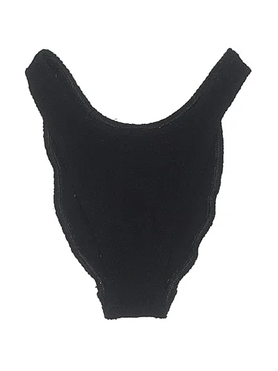 Pre-owned Assorted Brands Swimsuit Top Black Solid Pattern Swimwear