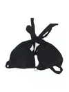 Assorted Brands Swimsuit Top Black Solid Pattern Swimwear In Black
