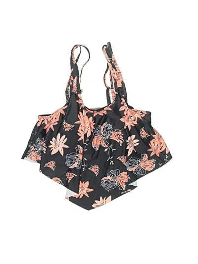 Assorted Brands Swimsuit Top Black Stars Pattern Swimwear