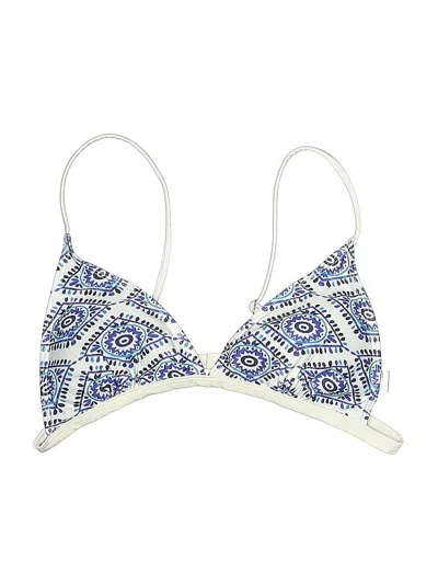 Pre-owned Assorted Brands Swimsuit Top Blue Paisley Pattern Swimwear