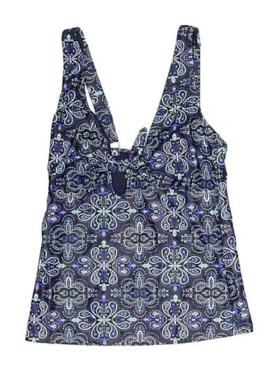 Assorted Brands Swimsuit Top Blue Paisley Pattern Swimwear