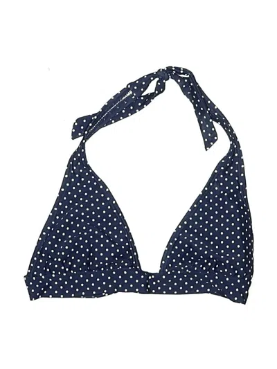 Pre-owned Assorted Brands Swimsuit Top Blue Polka Dots Pattern Swimwear