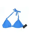 Assorted Brands Swimsuit Top Blue Solid Pattern Swimwear In Blue