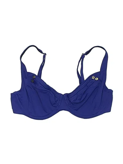 Pre-owned Assorted Brands Swimsuit Top Blue Swimwear