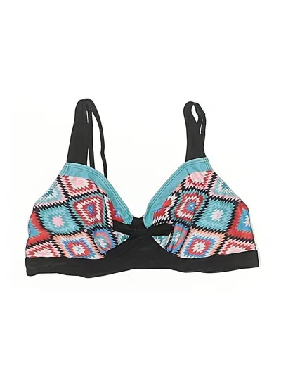 Pre-owned Assorted Brands Swimsuit Top Blue Swimwear