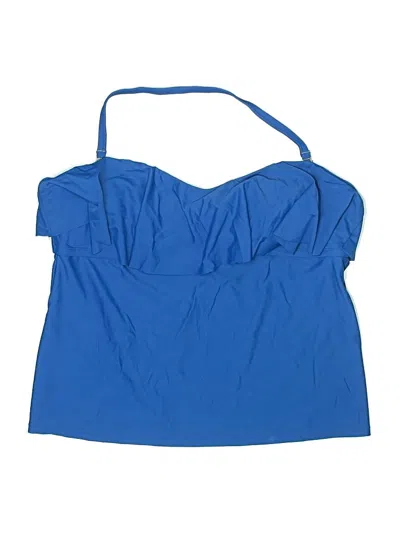 Pre-owned Assorted Brands Swimsuit Top Blue Swimwear