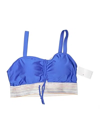 Pre-owned Assorted Brands Swimsuit Top Blue Swimwear