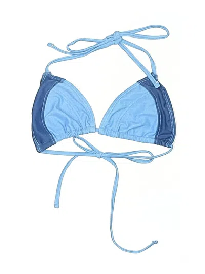 Pre-owned Assorted Brands Swimsuit Top Blue Swimwear
