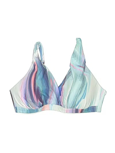 Pre-owned Assorted Brands Swimsuit Top Blue Swimwear