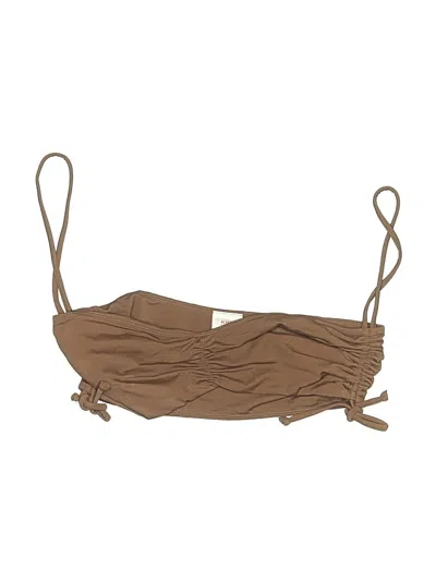 Pre-owned Assorted Brands Swimsuit Top Brown Swimwear