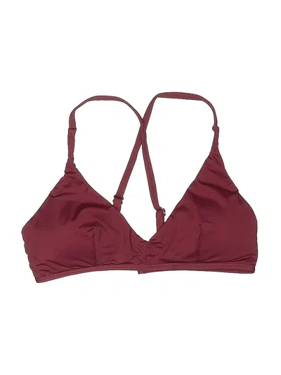 Pre-owned Assorted Brands Swimsuit Top Burgundy Swimwear