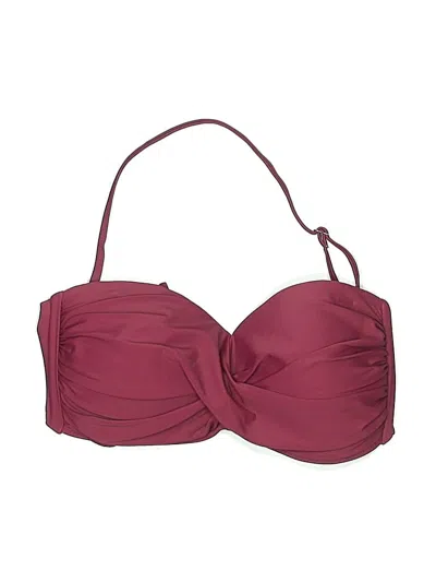 Pre-owned Assorted Brands Swimsuit Top Burgundy Swimwear