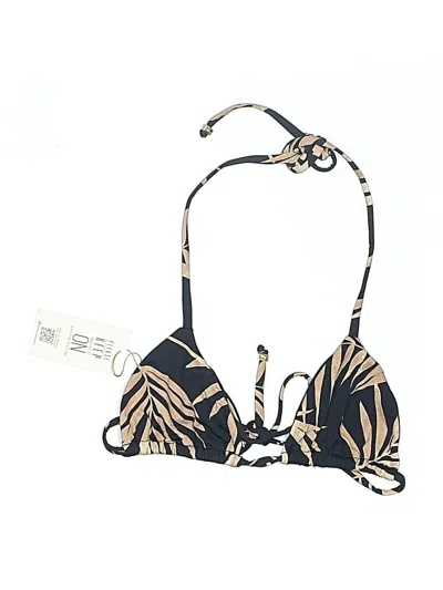 Assorted Brands Swimsuit Top Gold Print Pattern Swimwear