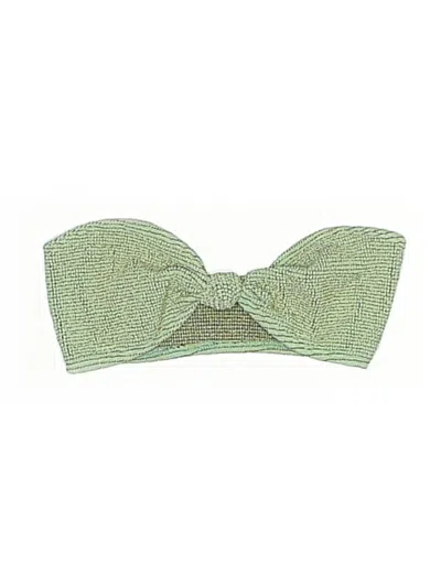 Pre-owned Assorted Brands Swimsuit Top Green Strapless Neckline Swimwear