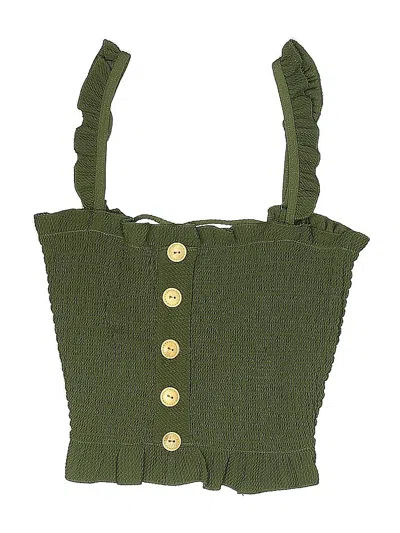 Pre-owned Assorted Brands Swimsuit Top Green Swimwear